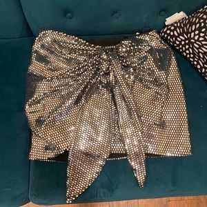 Silver Sequins Skirt